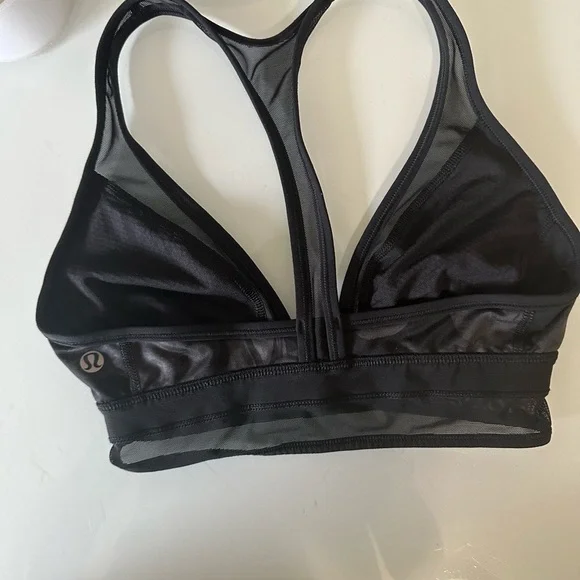 Lululemon Athletica Black Mesh Crop Top - Picture 3 of 5